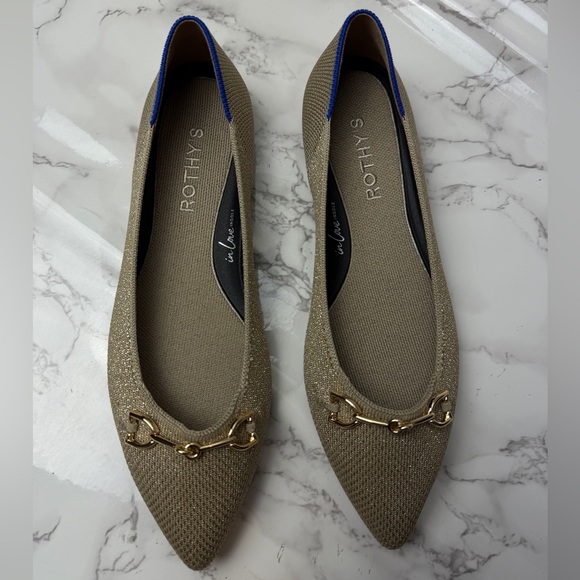 Rothy’s The Double Bit Point 2 Metallic Prosecco Women’s US Size 7 - Picture 7 of 13